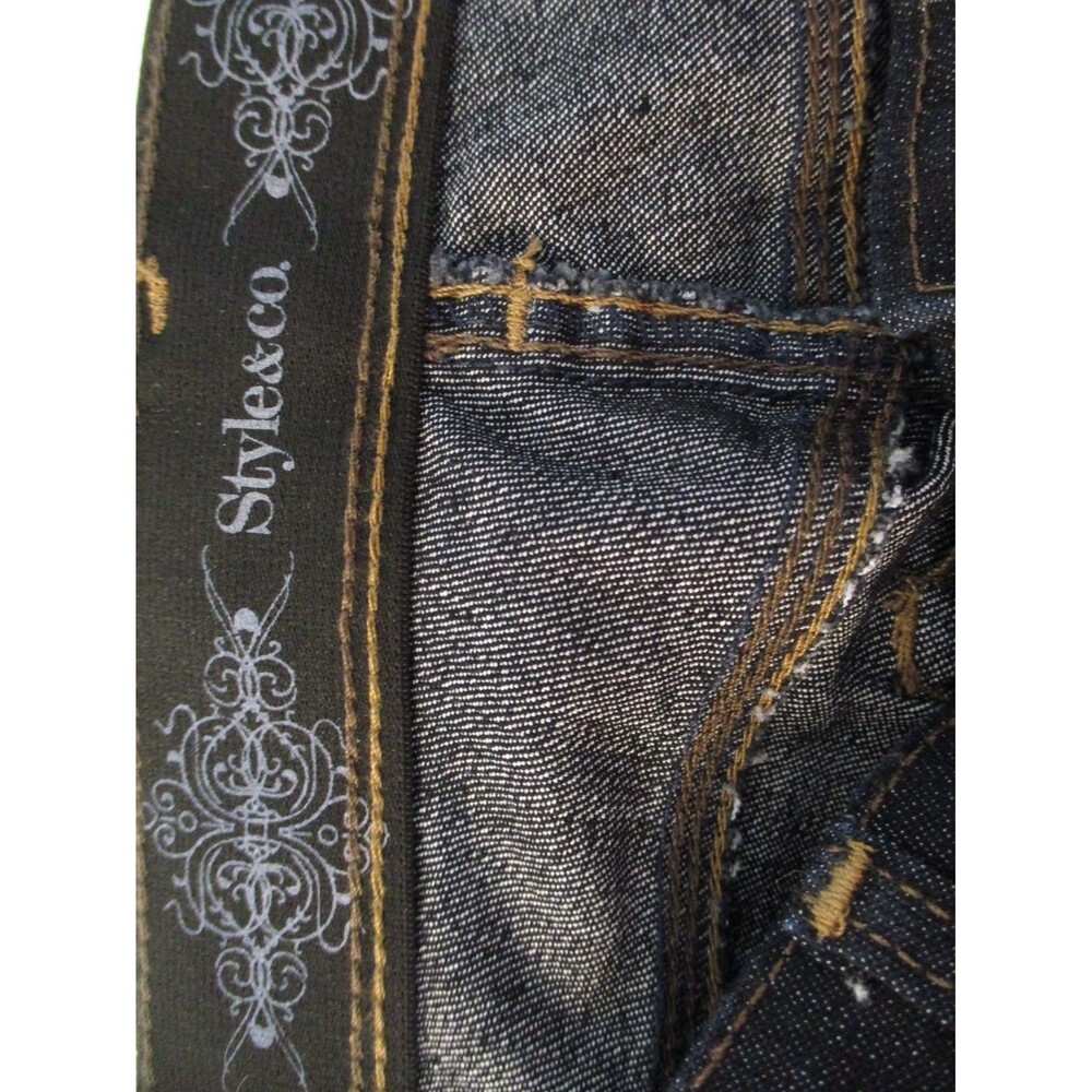 Style & Co Jeans Women's Size 12 Blue Straight Leg Pockets Comfort Waist - Picture 3 of 6